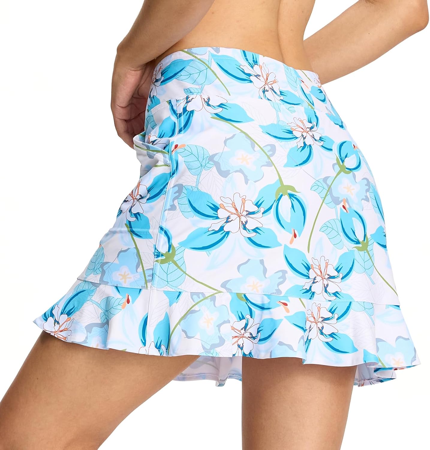 M MOTEEPI Women's Golf Skorts with Pockets High Waisted Tennis Skirt for Women Built-in Shorts 2026 Summer Ruffle Swim Skirt - Image 2