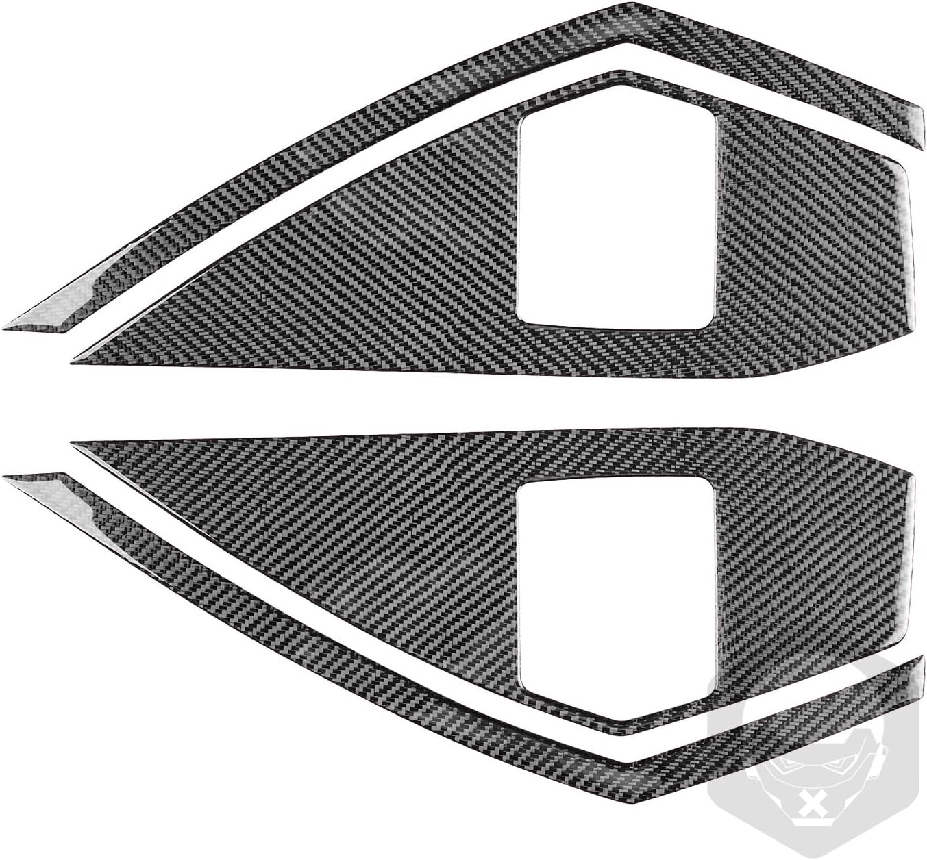 Generic Real Quality Soft Carbon Fiber Car Door Front Slot Protecter Anti-Scratch Trim Panel Premium Sticker Cover Compatible with Ford Raptor F150 2015-2020 Interior Trim Accessories Black, FR8212