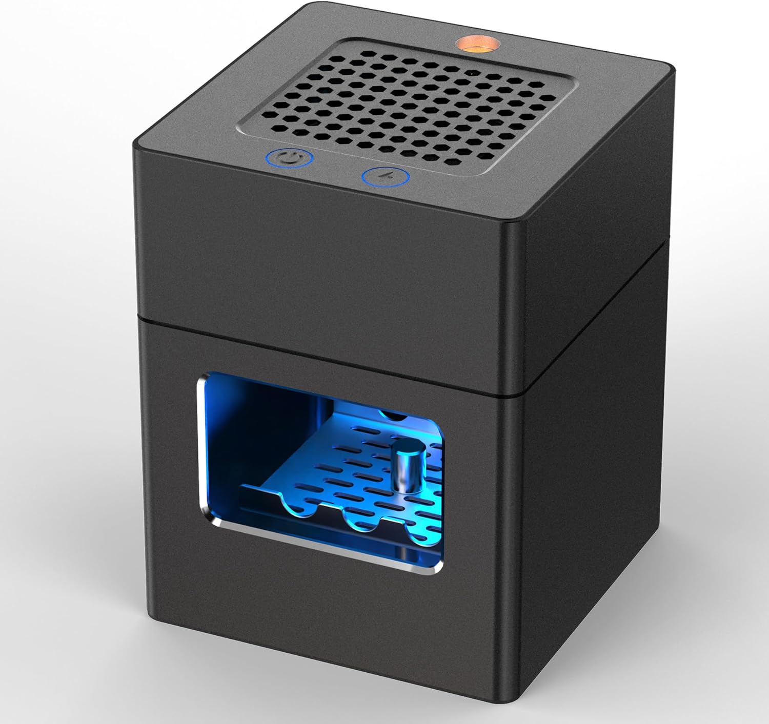 Aluminum Housing Smokeless Ashtray, Multifunctional 3 in 1 Smoke Ashtray with Lighter & USB Rechargeable, HEPA Filter, Home or Office (Black)