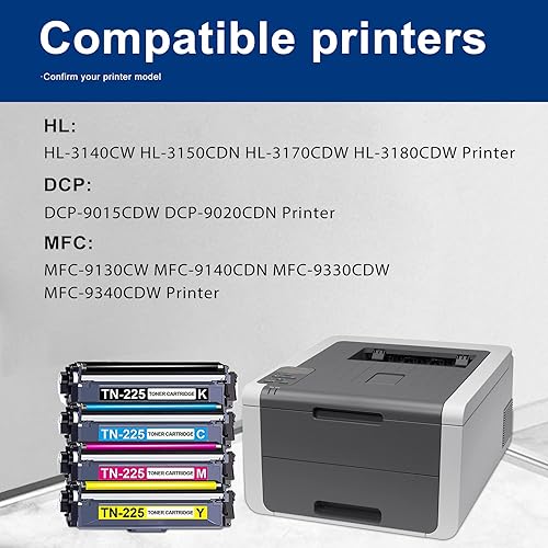 Miniatura 2 de TN225 - Cartucho de tóner de alto rendimiento TN225BK TN225C TN225M TN225Y de repuesto para Brother TN225 juego de cartuchos de tóner MFC-9130CW