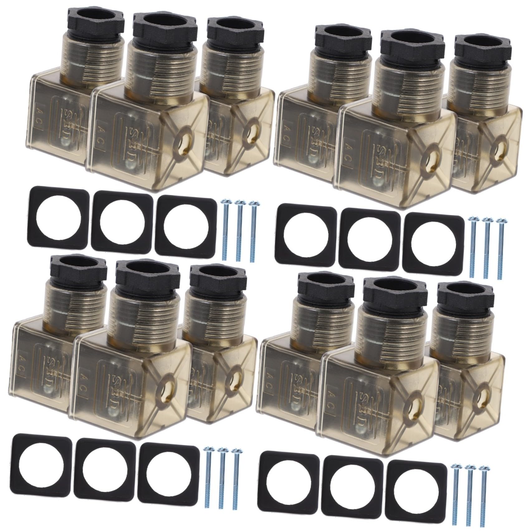 Caja de conexión solenoide con LED para solucionar fallos eléctricos en válvulas DIN AC