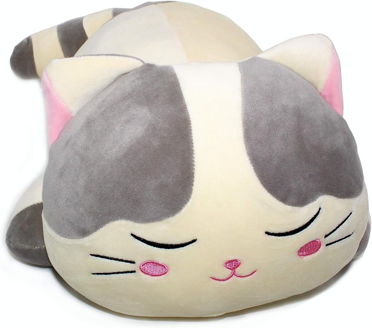 Very Soft Cat Big Hugging Pillow Plush Kitten Kitty Stuffed Animals Gray 23.5" - Image 3