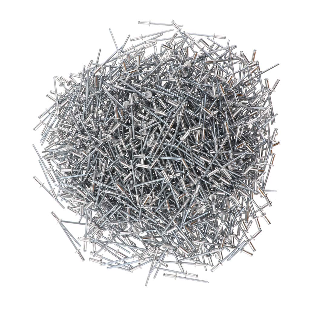 1000x Dome Head Pop Rivets Ouverts en Aluminum 3mm - 3.0x8mm