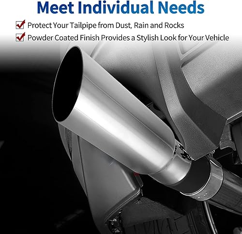 Miniatura 4 de AUTOSAVER88 Punta de escape de entrada de 2.75 pulgadas, entrada de 2.75 pulgadas, salida de 3.5 pulgadas, longitud total de 12 pulgadas, punta de