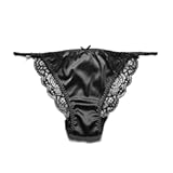 Womens Silk String Bikini Satin Panties for Women Underwear Shiny Tanga Briefs