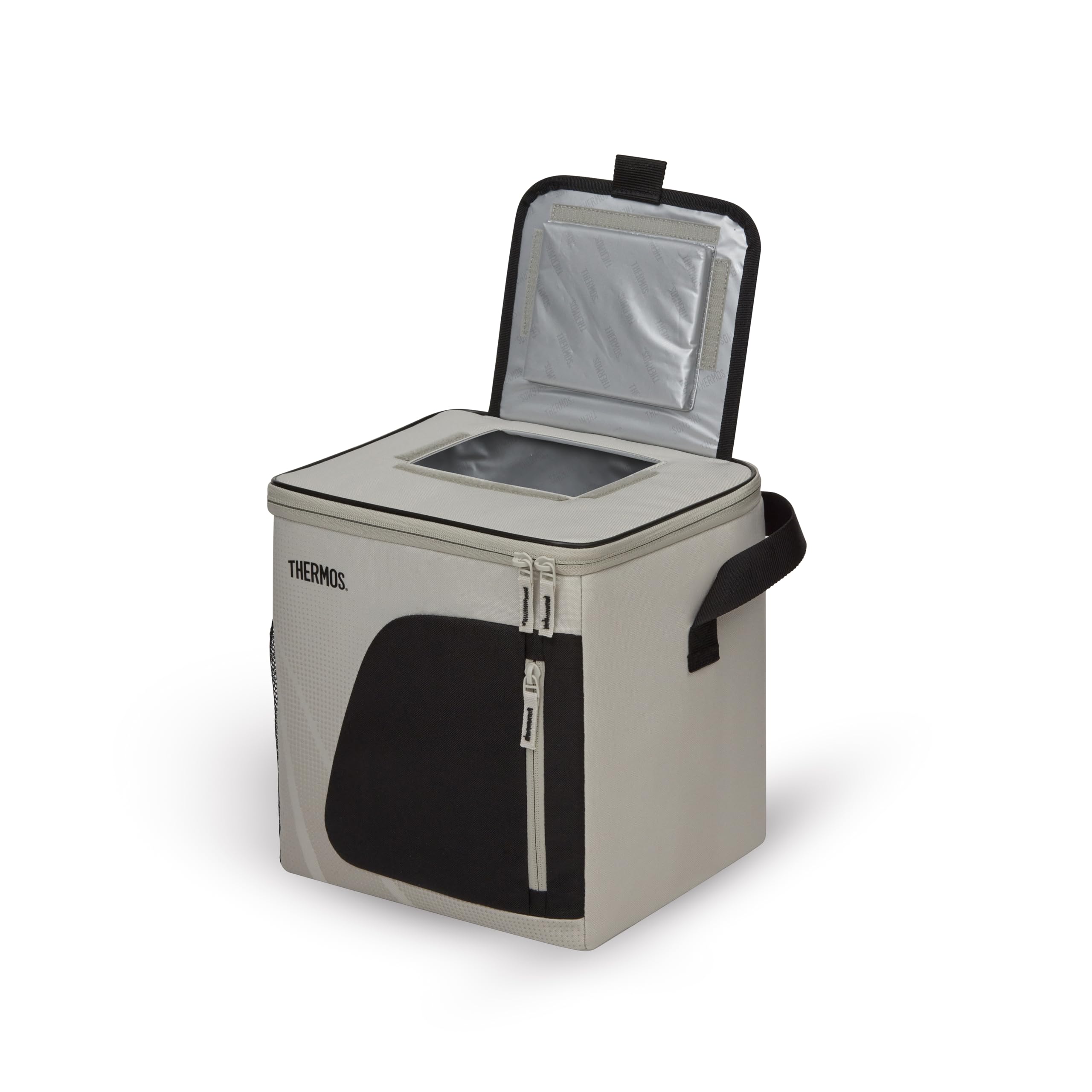 Thermos Radiance - Borsa termica da 17 l, per uso familiare, in arenaria, grande, per picnic e picnic, fodera resistente agli alimenti, isolamento Isotec che mantiene il cibo freddo per 5 ore