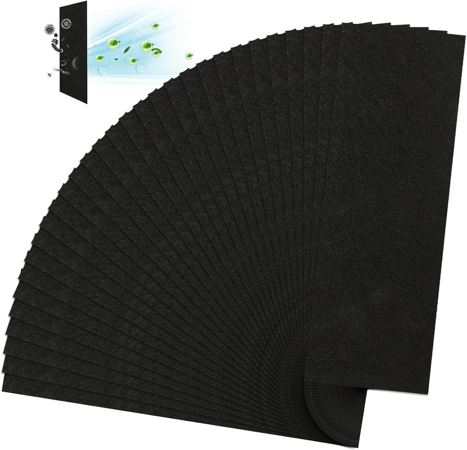 30Pcs 4 x 12 Inch Activated Carbon Air Vent Filters Floor Vent Filters