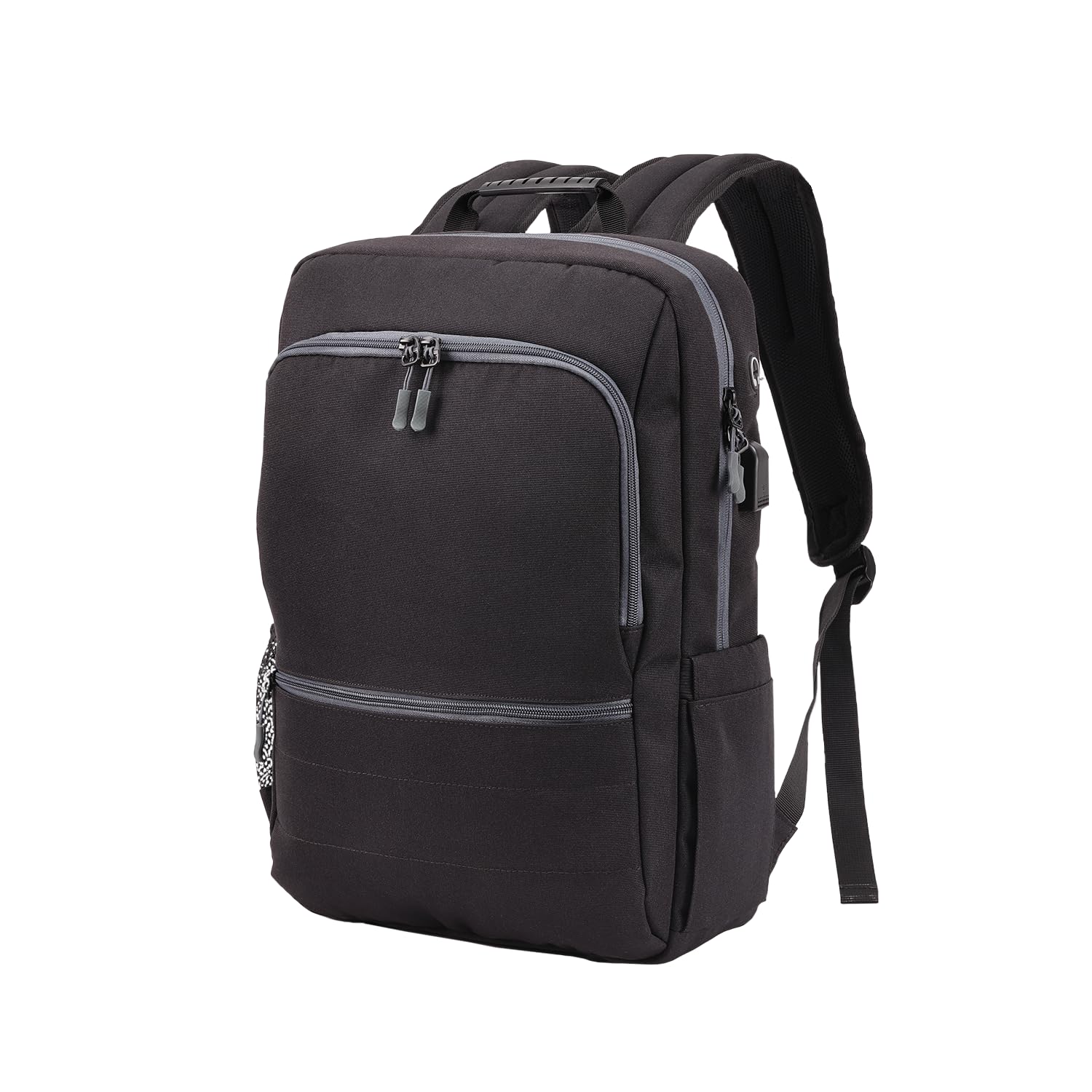 NEWWAY – Plecak podróżny pod siedzeniem w samolocie 16L 43 x 30 x 13 cm na laptopa 15,6", z portem USB, antykradzieżowy, wodoodporny, lekki, wygodny, do pracy, do szkoły, dla mężczyzn i kobiet, czarny