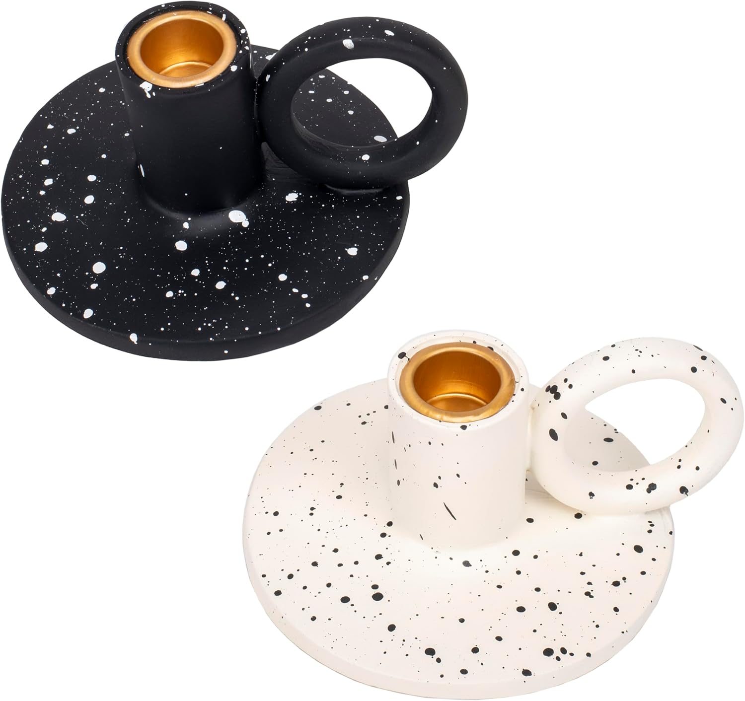 Elanze Designs Vintage Style Resin Stone Taper Candle