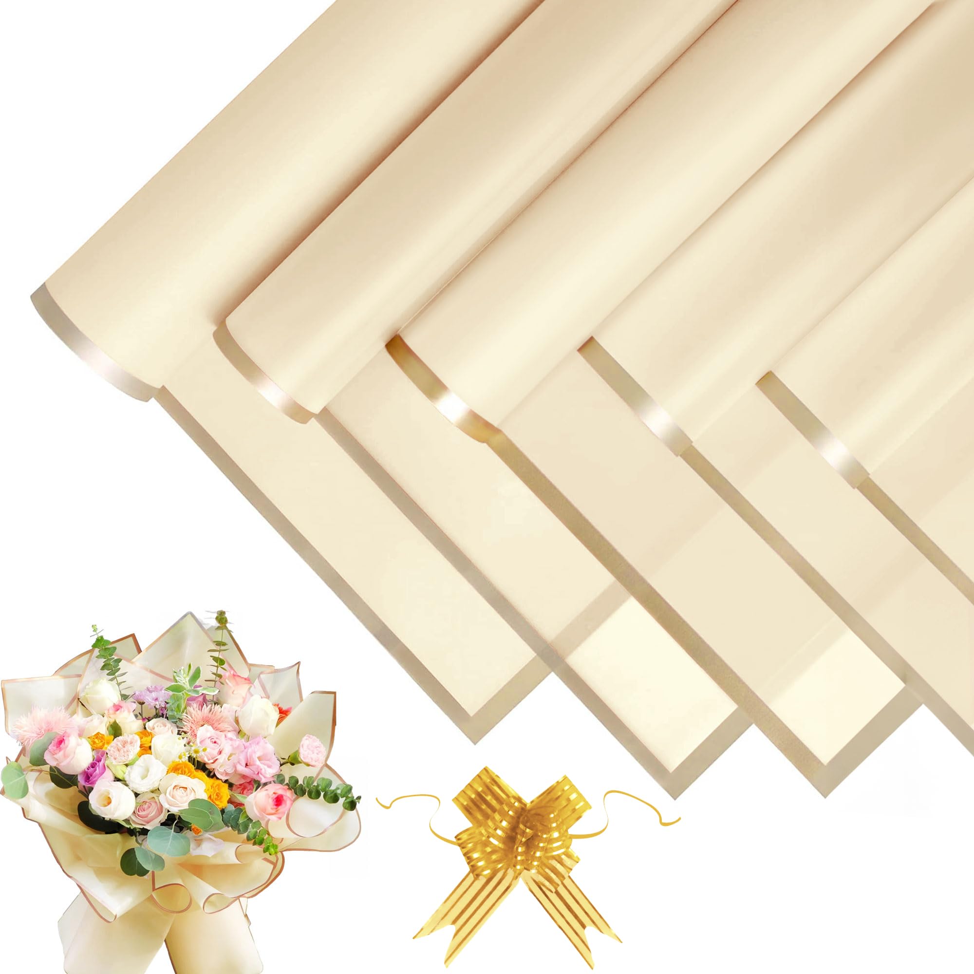 Roségouden rand zwarte bloemen inpakpapier wraps - waterdicht - voor Roségouden rand zwarte bloemen inpakpapier wraps - waterdicht - voor