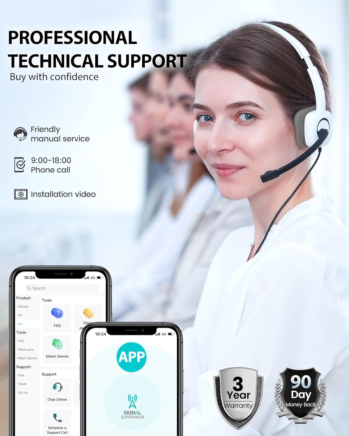 hiboost cell phone booster for rv boosts 4g 5g lte signal all u s carriers verizon att t mobile fcc approved omni directional roof antenna a