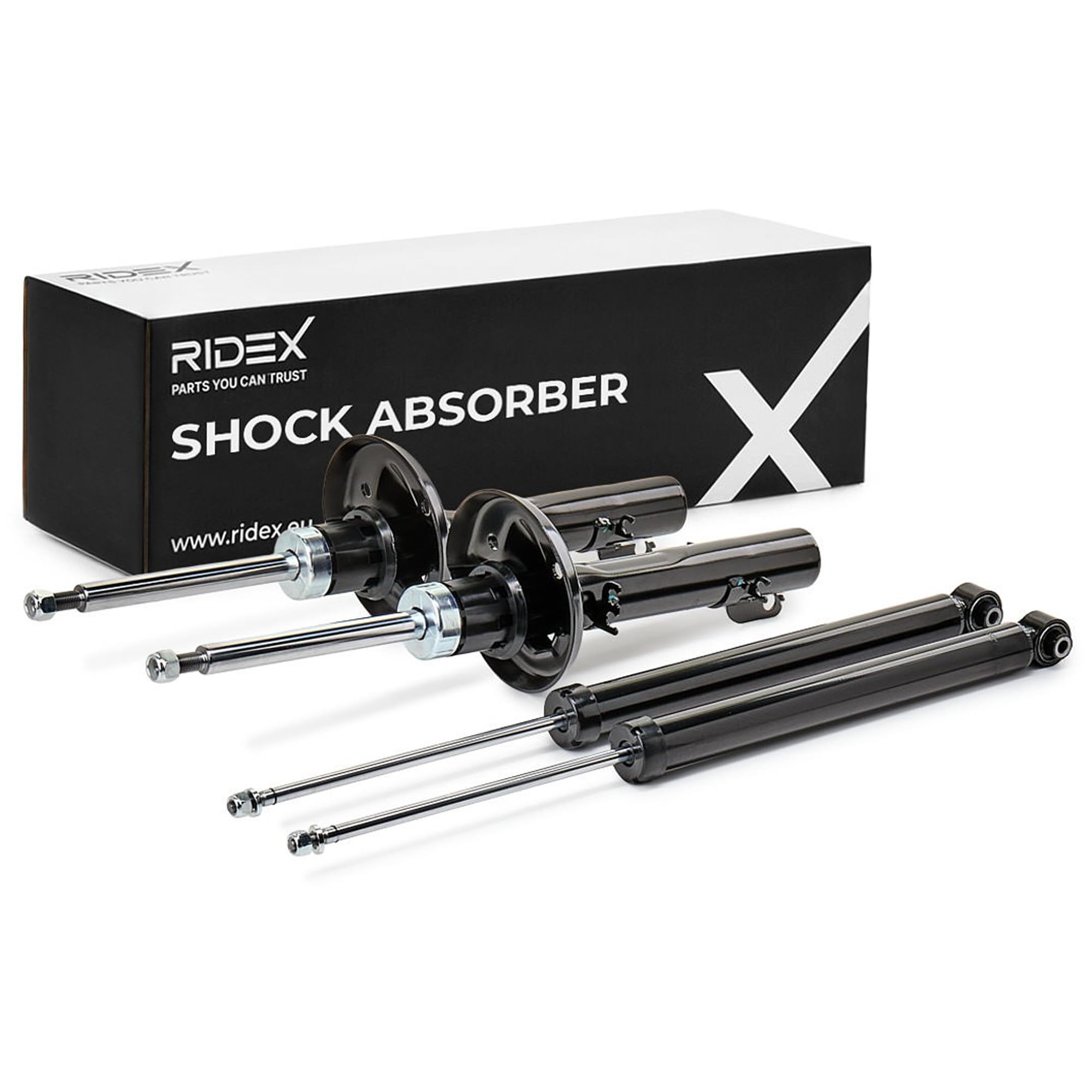 RIDEX 854S1724 2x Amortiguador Delantero Trasero Compatible con VW Golf 4 Hatchback 1J1