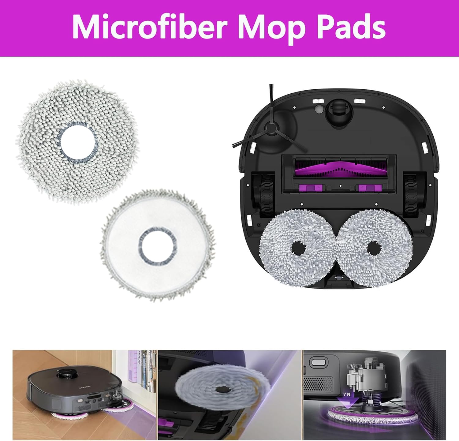 22 pezzi di accessori per aspirapolvere robot Eureka J15 Pro Ultra, 1 spazzola principale, 6 panni per la pulizia, 4 filtri HEPA, 6 sacchetti per la polvere, 4 spazzole laterali, 1 spazzola per la pul