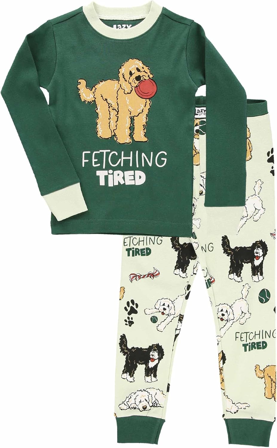 Lazy One Warm Long-Sleeve PJ Sets for Girls and Boys, Funny Animal Kids' Pajama Sets, Cozy, Comfy