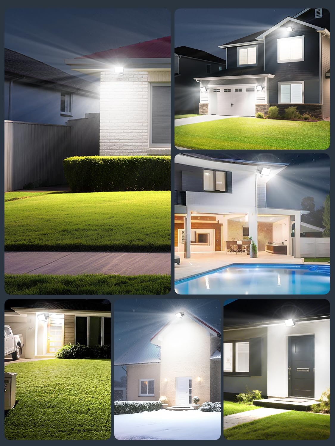 Projecteur LED Exterieur 150W 2 Pièces,15000LM Super Lumineux Spot LED Extérieur,6500K Blanc Froid Spot Extérieur Puissant,IP66 Étanche Eclairage Exterieur pour Jardin, Terrasse, Garage, Terrasse