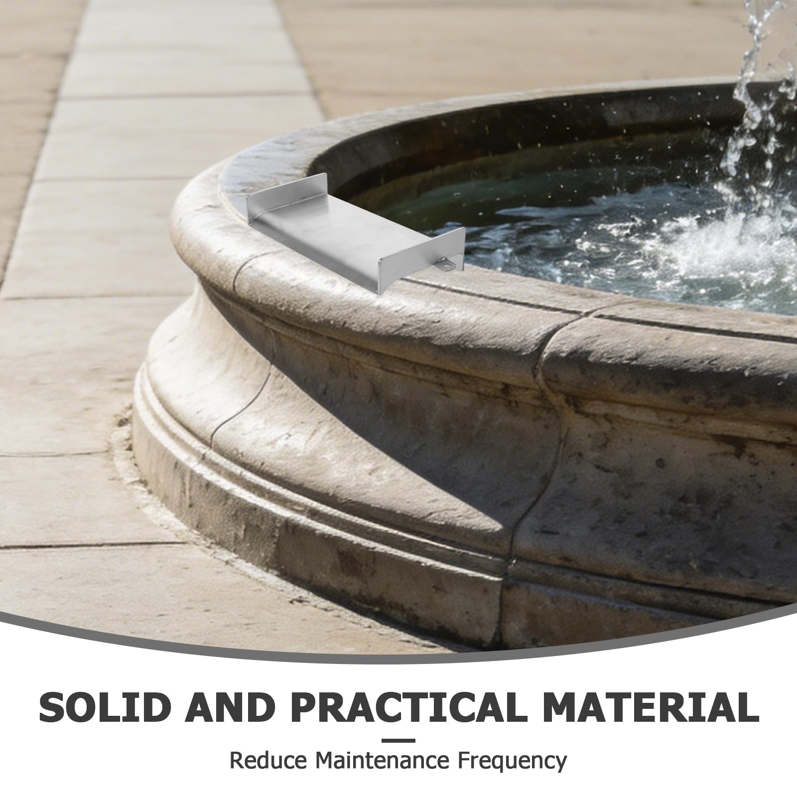UPKOCH Canale di Scarico Cascata in Acciaio Inossidabile per Giardino Esterno, Fontana da Giardino Flusso Regolare e Design Moderno, per Piscina e Paesaggio