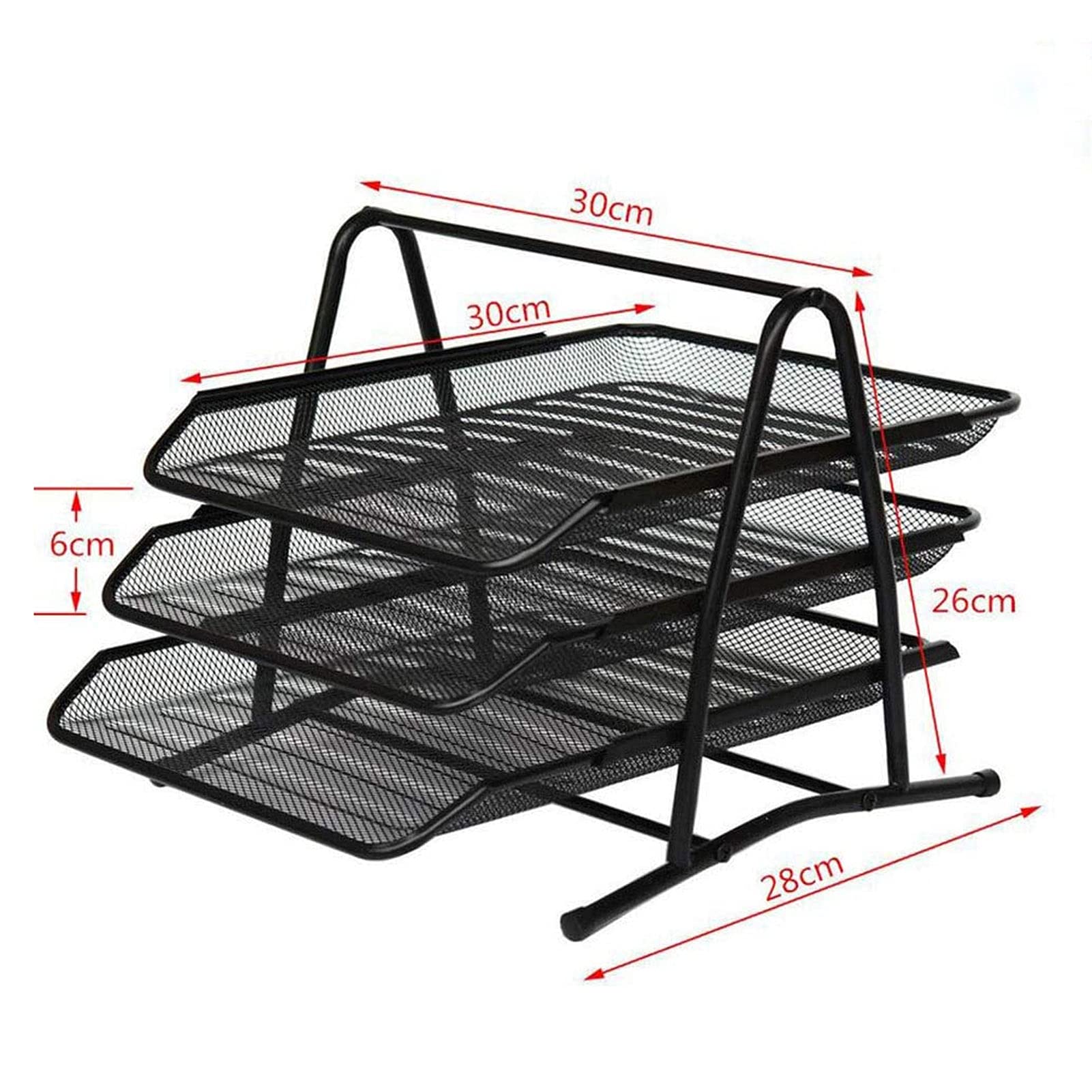 Revistero, archivador, soporte para carpetas de revistas, archivador de escritorio, metal, malla de hierro, archivador, bandeja de 4 capas, papel A4, tamaño carta, revistero para el hogar, caja d