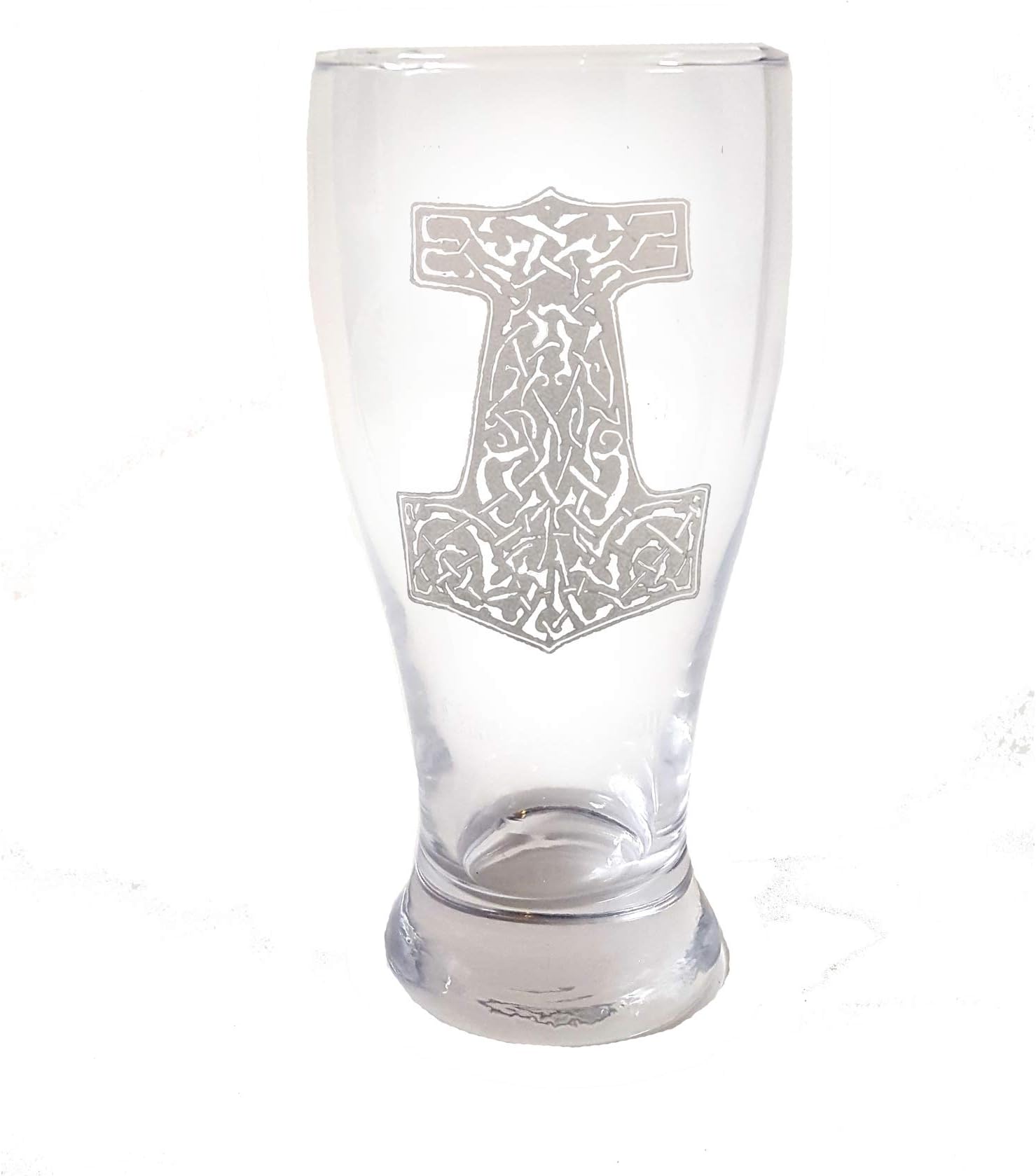 Thor's Hamer Mjolnir Pint Glass - Free Personalized Engraving, Viking Beer Glass