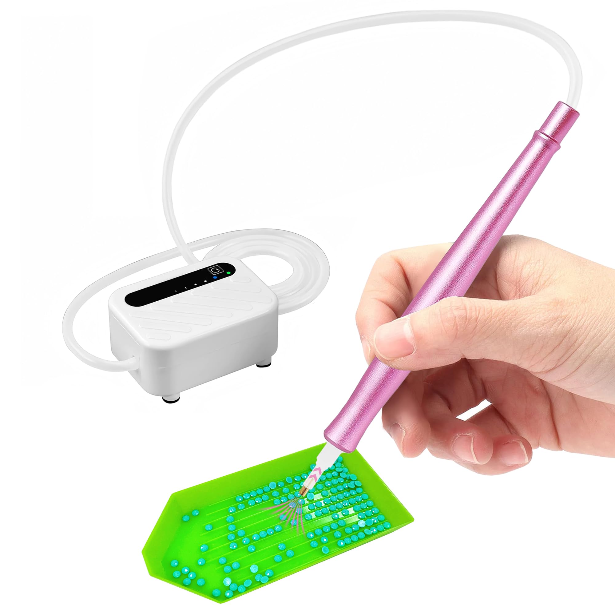 Zariocy Electric Diamond Painting Pen | Vakuum-Stift Für Diamantbilder | Inkl. 2 Ersatzköpfe