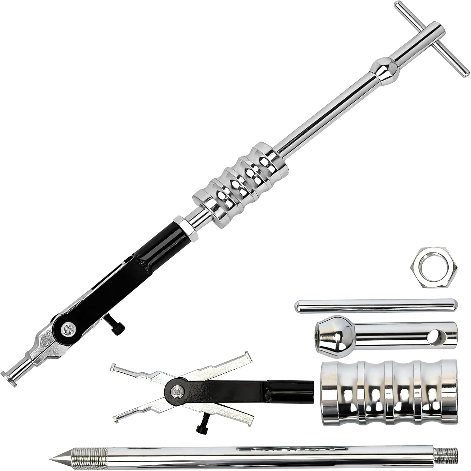 Internal Bearing Puller, Double Headed Puller With Expandable Collets 16-45mm, Slide Hammer Insert Bearing Remover Extractor Tool, Heavy Duty Automotive Repair Tool For Professional and DIY Use
