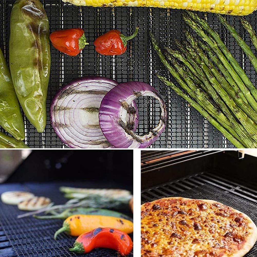 Tapis de Barbecue Anti-adhésifs Réutilisables 40 x 33cm Grille Barbecue