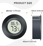 JEDEW Hygrometer Thermometer Digital Humidity Meter Indoor/Outdoor Humidity Monitor Reptile Thermometer Gauge for Greenhouse Humidors Terrarium Jars, Fahrenheit (℉) /Celsius(℃) (2)