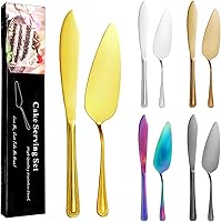 Vista 7 de STREADVE Juego de cuchillos y servidores grabados para tartas de boda, utensilios de corte personalizados para novia, novio, cortador personalizado