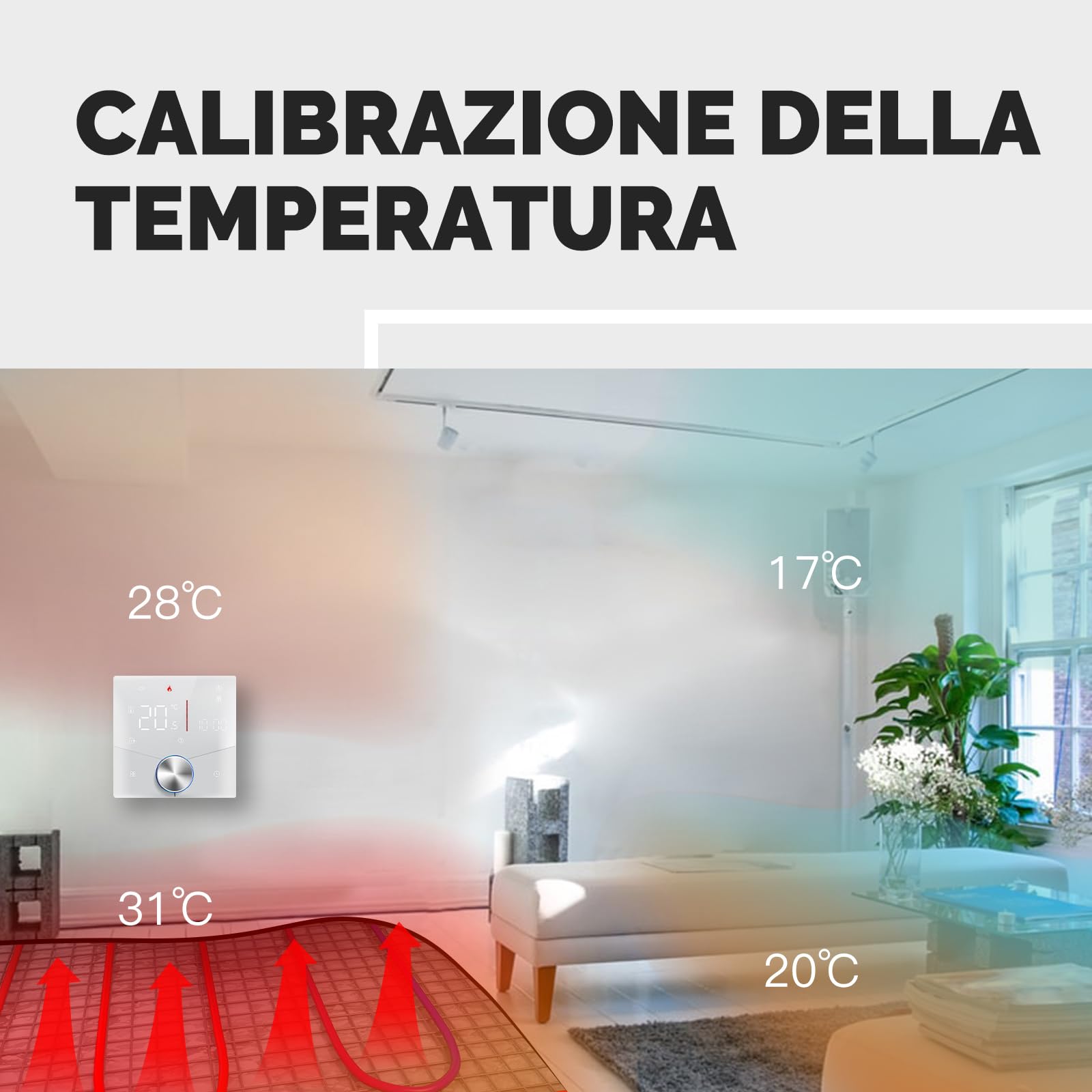 MOES Termostato intelligente per scaldabagno termostato ambiente WiFi
