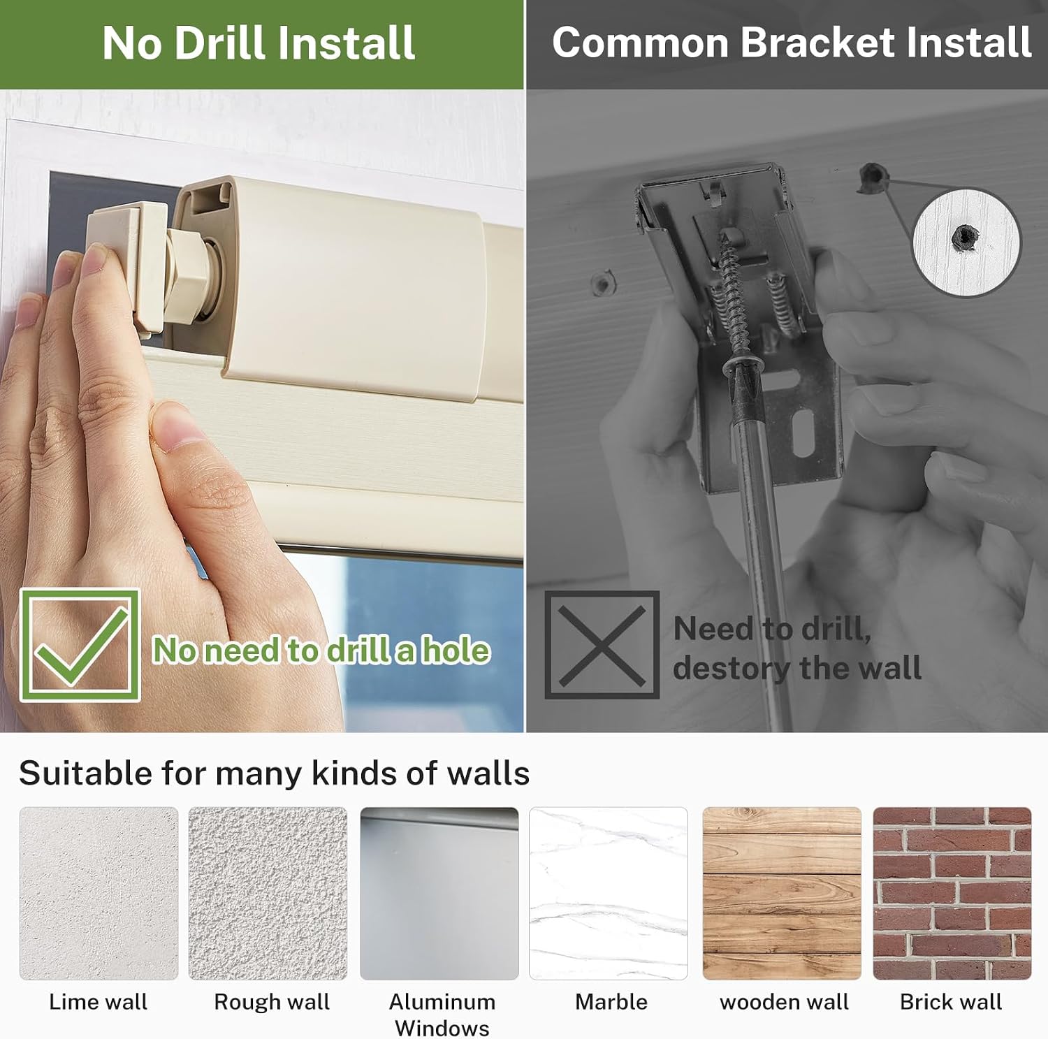 MiLin No Drill Cordless Cellular Shades Color-Matched No Tools Cellular Blinds Honeycomb Design Tension Pull Down Blinds & Shades for Indoor Windows (Light Filtering Creamy, 65" W x 48" H)