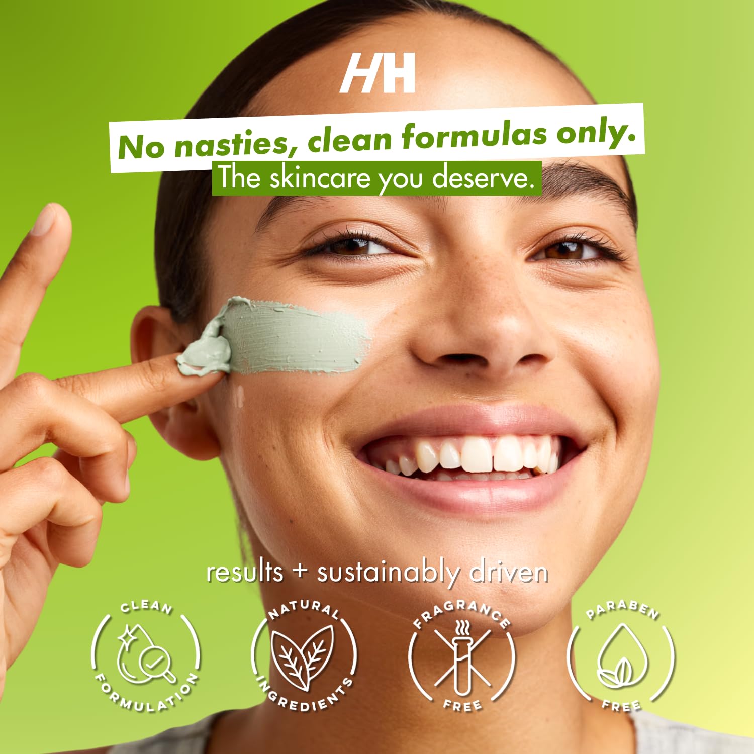 Handmade Heroes Green Tea EGCG Clay Mask – Facial Treatment Mask for Pore Minimizing, Oil Control & Calming. Detoxifying Clay Mask for Blemish Prone Skin - Image 5