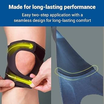 Zamst Filmista Ultra Thin Knee Support - Athletic Knee Brace for Men and Women for Stabilization - Knee Sleeve for Running - Medium