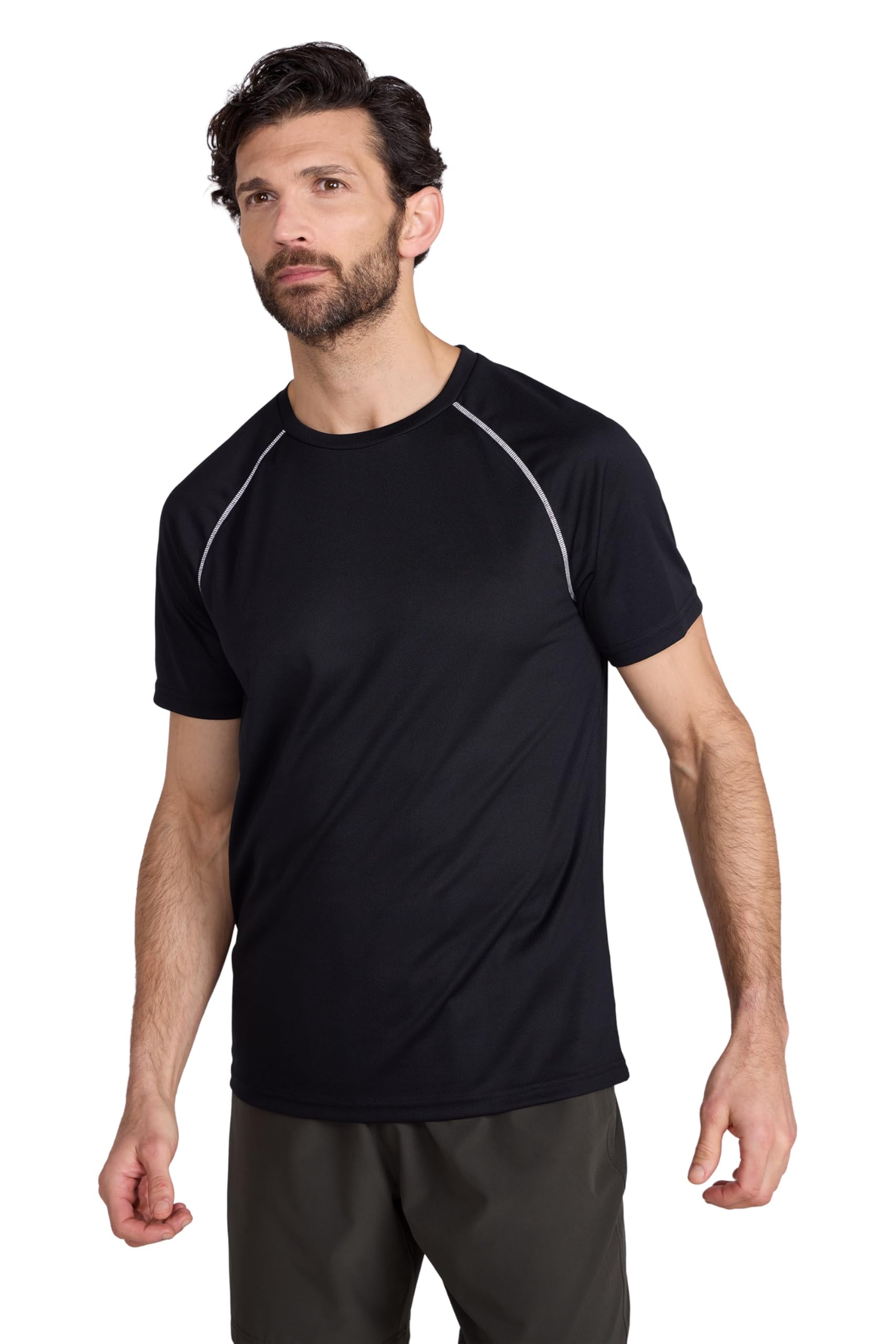 Mountain Warehouse Endurance Men's T-Shirt – Breathable Tee, UPF50 Protection, Lightweight, Quick Drying Top for Gym, Travelling, Running, Hiking