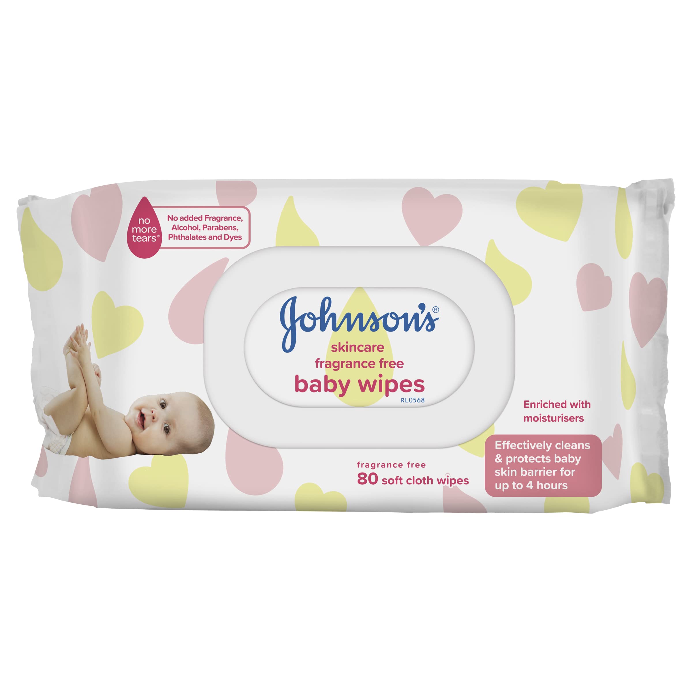 Johnson’s Skincare Fragrance Free Baby Wipes 80 Pack