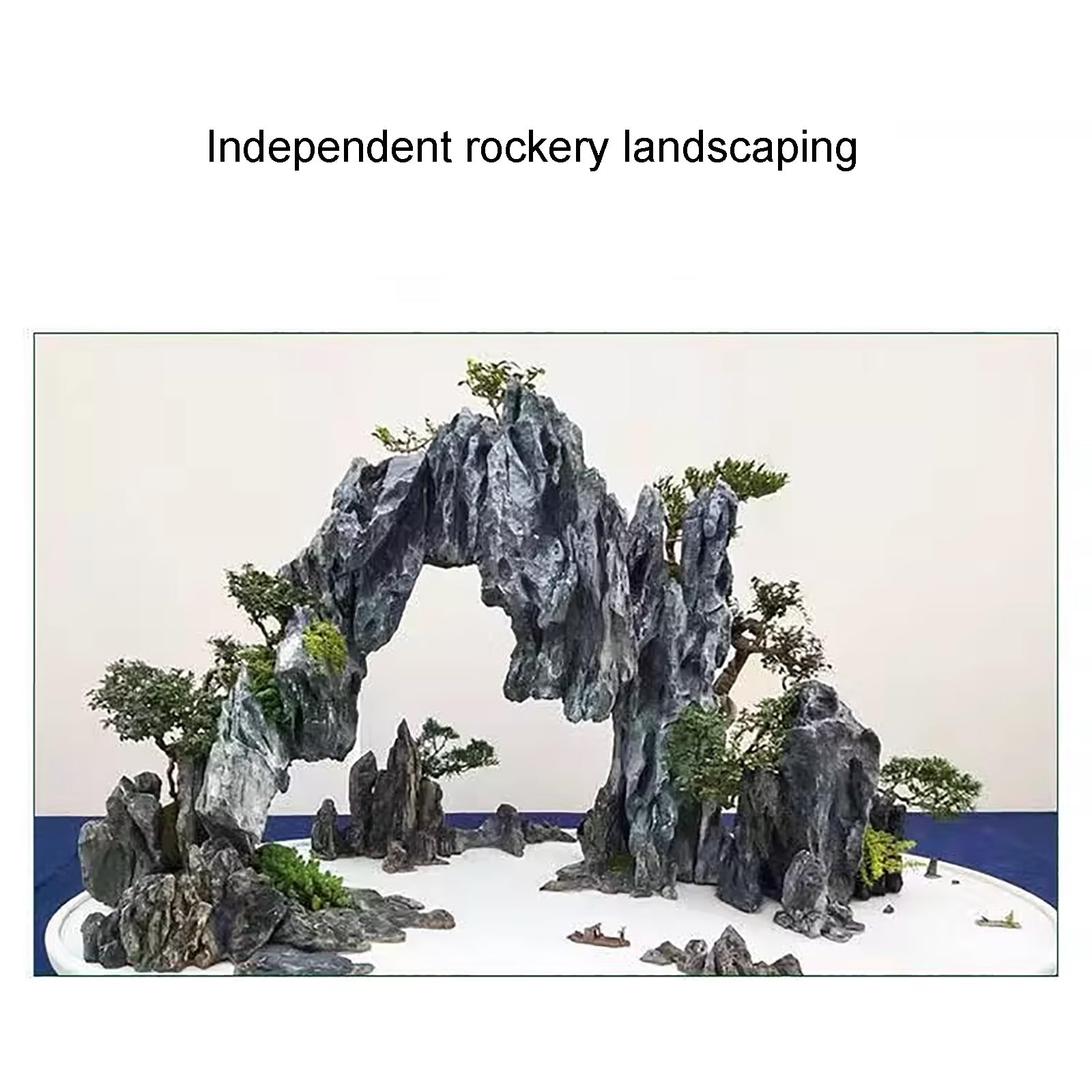 Dekoracyjne skały do akwarium, ozdoba akwariowa z widokiem na góry, duże dekoracje do akwarium, bonsai i dekoracja ogrodu Zen.(17 cm)