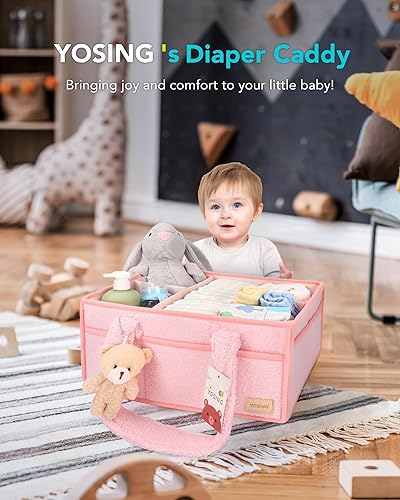 Miniatura 5 de YOSING Organizador de pañales, organizador de pañales de bebé para cambiador, almacenamiento de guardería y organizador de automóvil para pañales y