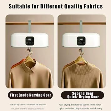 Portable Electric Clothes Dryer – 600W Foldable Mini Dryer with 2 Speeds, Timer & Heated Air, Quick Drying for Light Clothes, Underwear, Baby Clothes, Travel & Home Use