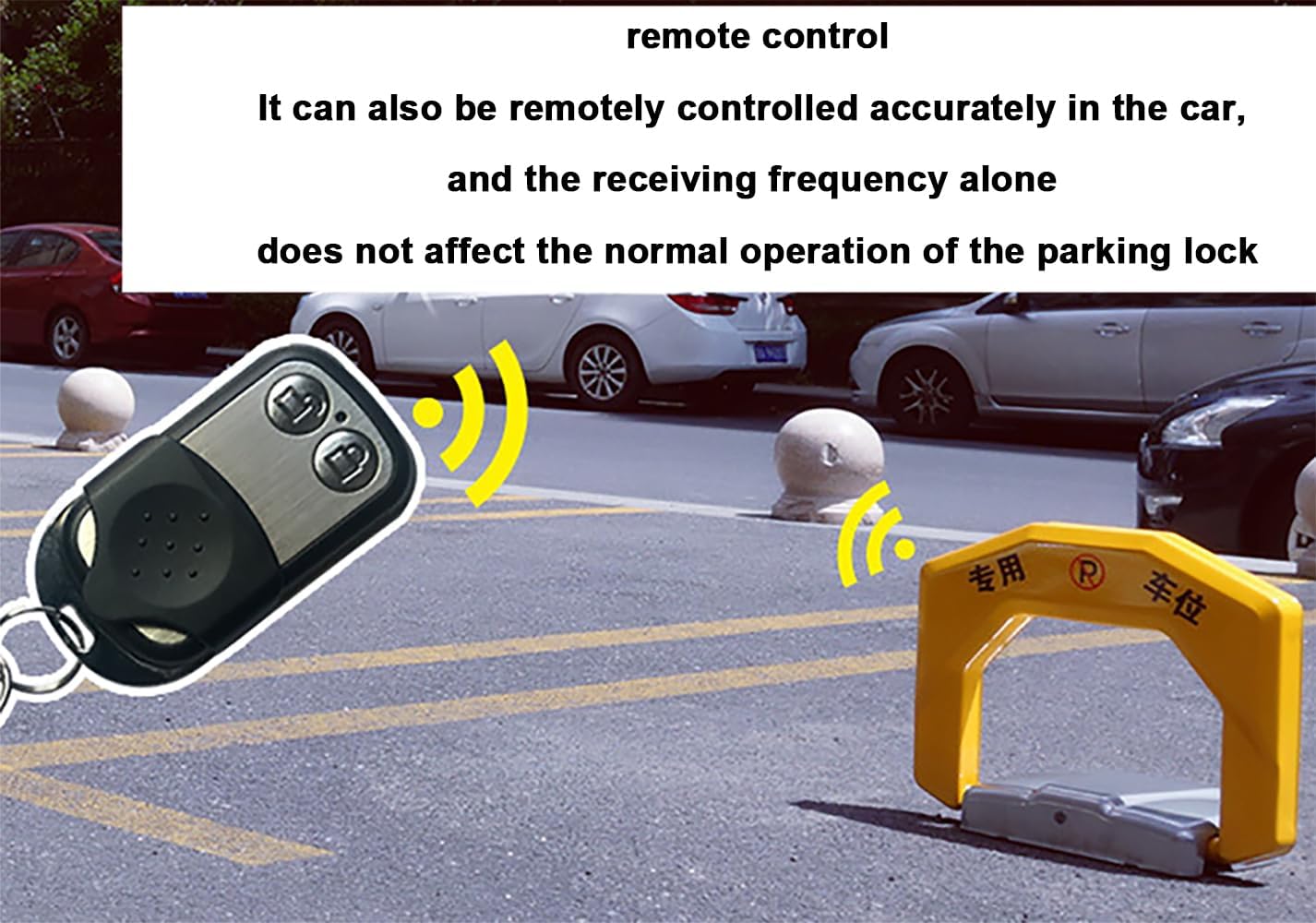 Automatic Parking Space Lock, Remote Control Parking Barrier with Stable Base, Parking Blocker, Protect Your Parking Space, Easy to Installation, for Home Office Parking Lot