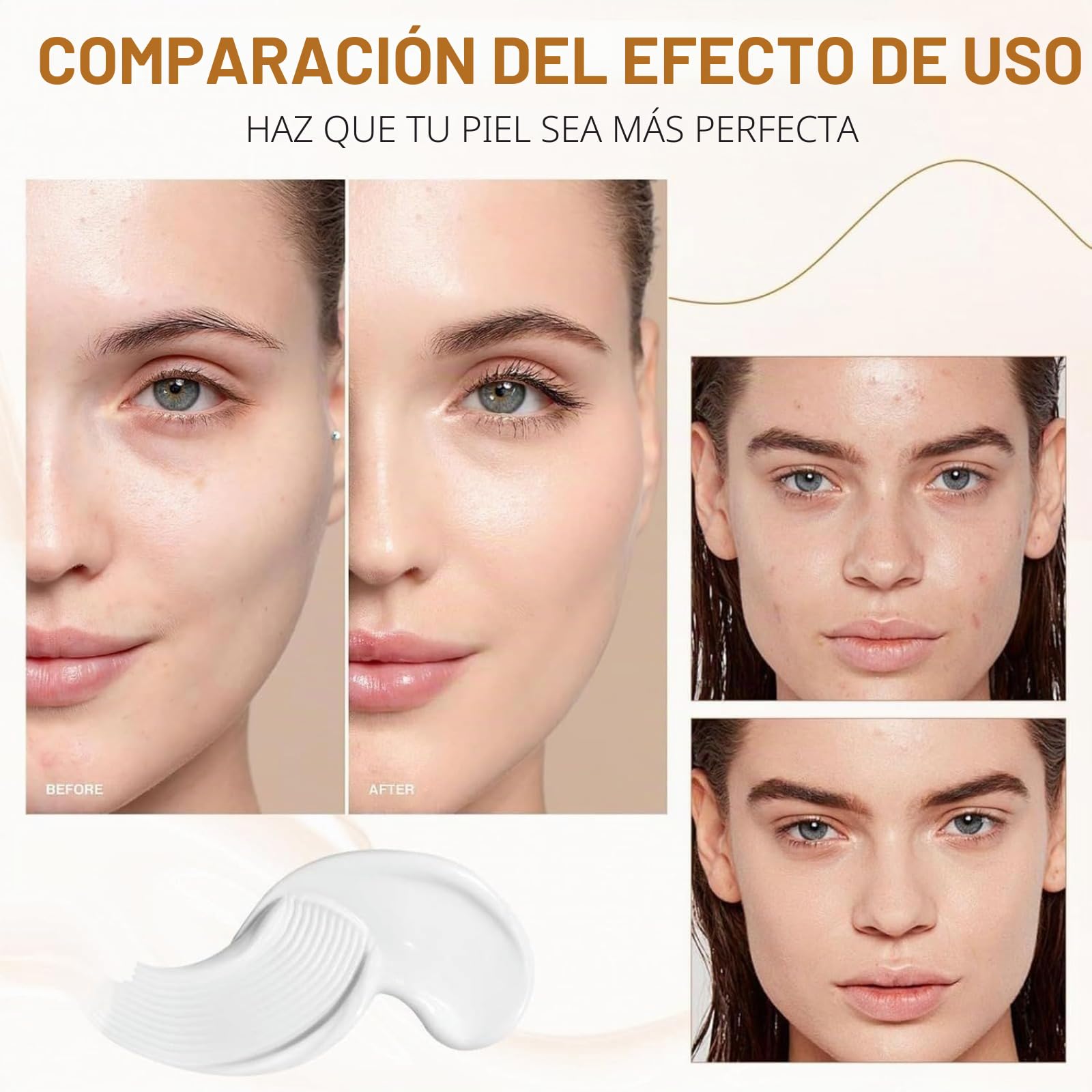 COSMIVELLA Base De Maquillaje 4 En 1 SPF50+,Hidratante Antiedad,Cubre Y Unifica Tu Tono De Noche,Ligera Para Gym, Deporte Y Baile (2 pieza)