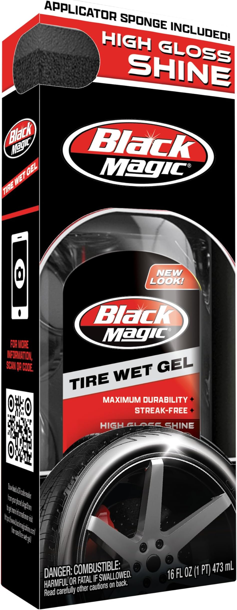 5072647 Tire Wet Gel, 16 oz - Thick Clinging Formula Sticks to Tires to Produce Minimal Sling and a Glossy Shine