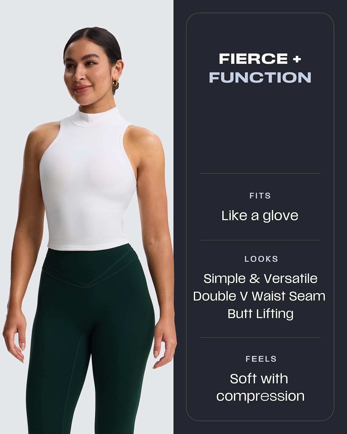 Aoxjox Women's High Waisted Workout Siren Leggings Hidden Scrunch Butt Lifting Tummy Control Gym Yoga Pants 26" - Image 4