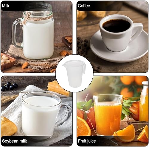 Miniatura 7 de Jarras medidoras de leche jarra de medición de plástico de 5 l, jarra de mezcla graduada, cilindro grande, taza medida, taza de leche líquida,