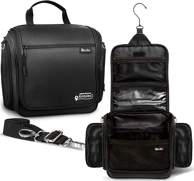 AvaJex Extra Large Hanging Toiletry Bag for Men and Women