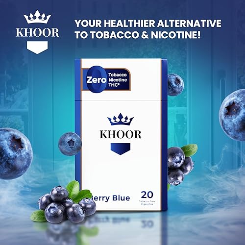 Miniatura 5 de KHOOR Cigarrillos a base de hierbas, 2 paquetes de azul baya, no adictivos, sin tabaco y sin nicotina, sustituto de cigarrillo tradicional, sabor a
