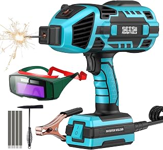 Seesii 110V 120A Portable Handheld Stick Welder with Goggles & Hammer - 3/32"-1/8" Rods for Home DIY & Auto Repair