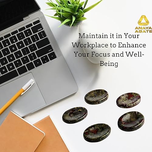 Miniatura 6 de Piedras de Preocupación de Piedra Sangre de Dragón Piedra de Preocupación de Pulgar de Cristal para Angustia, Estrés Piedras de Equilibrio