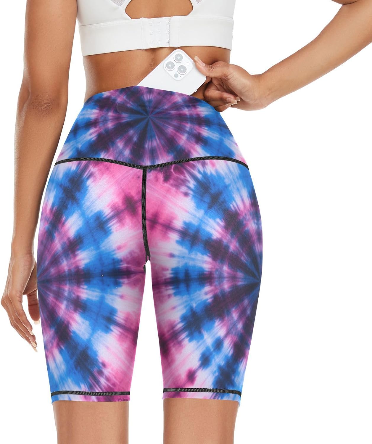 High Waisted 5 Inch Leggings for Women, Hidden Waist Pocket Moisture‑Wicking No Side Seam Yoga Workout Shorts