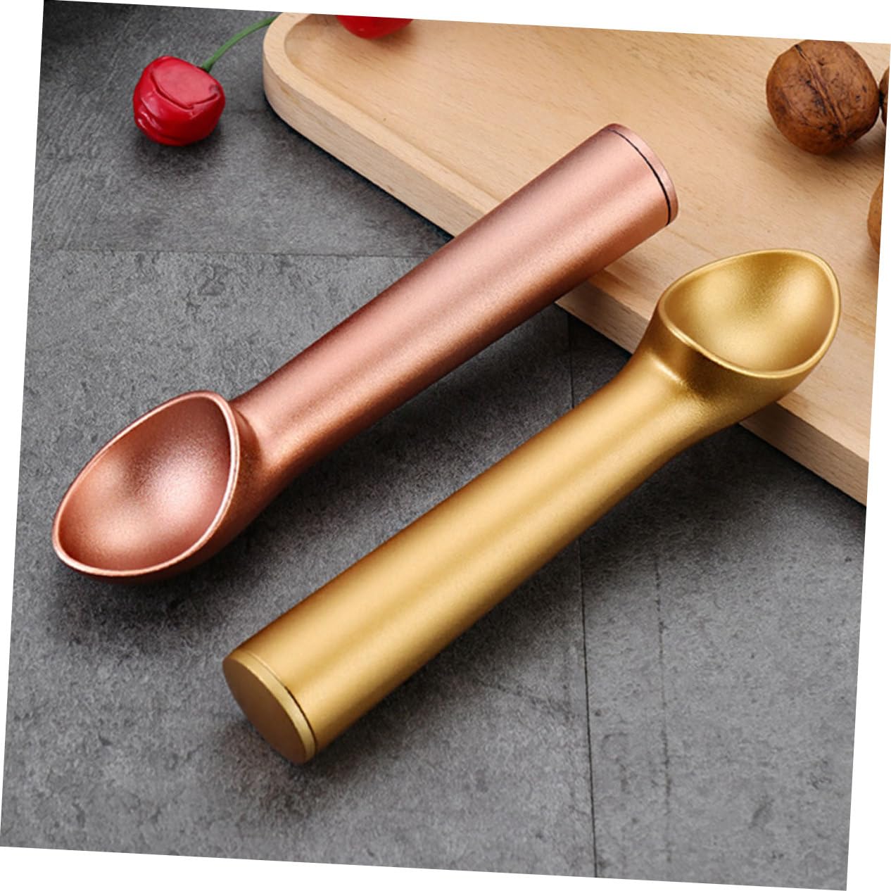 Cabilock Lot De 4 Cuillères À Glace En Aluminium Pour Un Service Facile Antiadhésives Pour La Maison Et Les Desserts