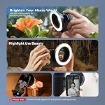 SmallRig Vibe P30 67mm Ring LED Video Light, Compact Powder-Size Bi-Color Light with High CRI ≥90, Compatible for 67mm Phone Mounts/Cases/Lenses, for Content Creation, Live Streaming, 4873