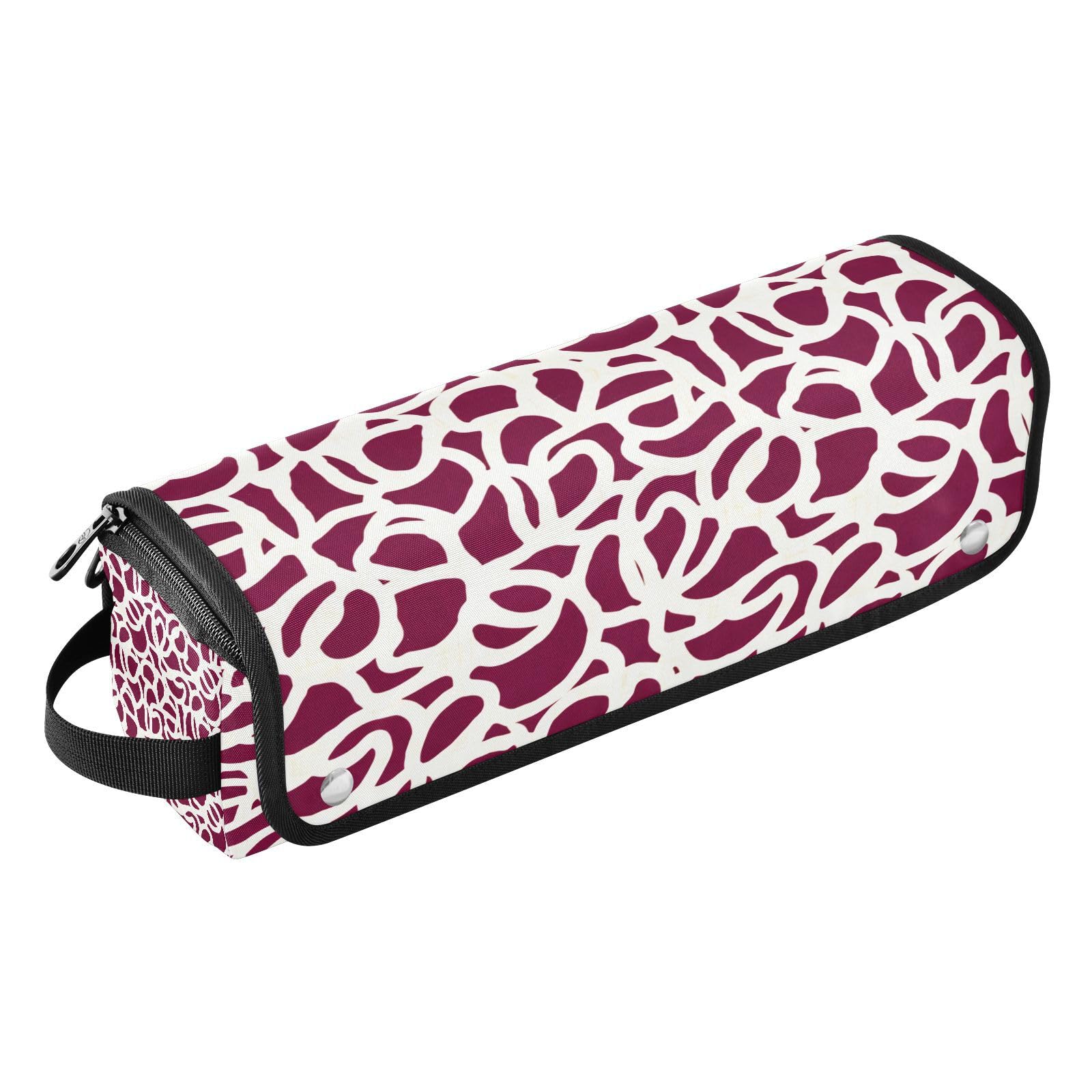 Wavy Shapes Hair Tools Travel Bag Portable Hair Accessory Organizer with Heat Resistant Mat 2 in 1 Curling