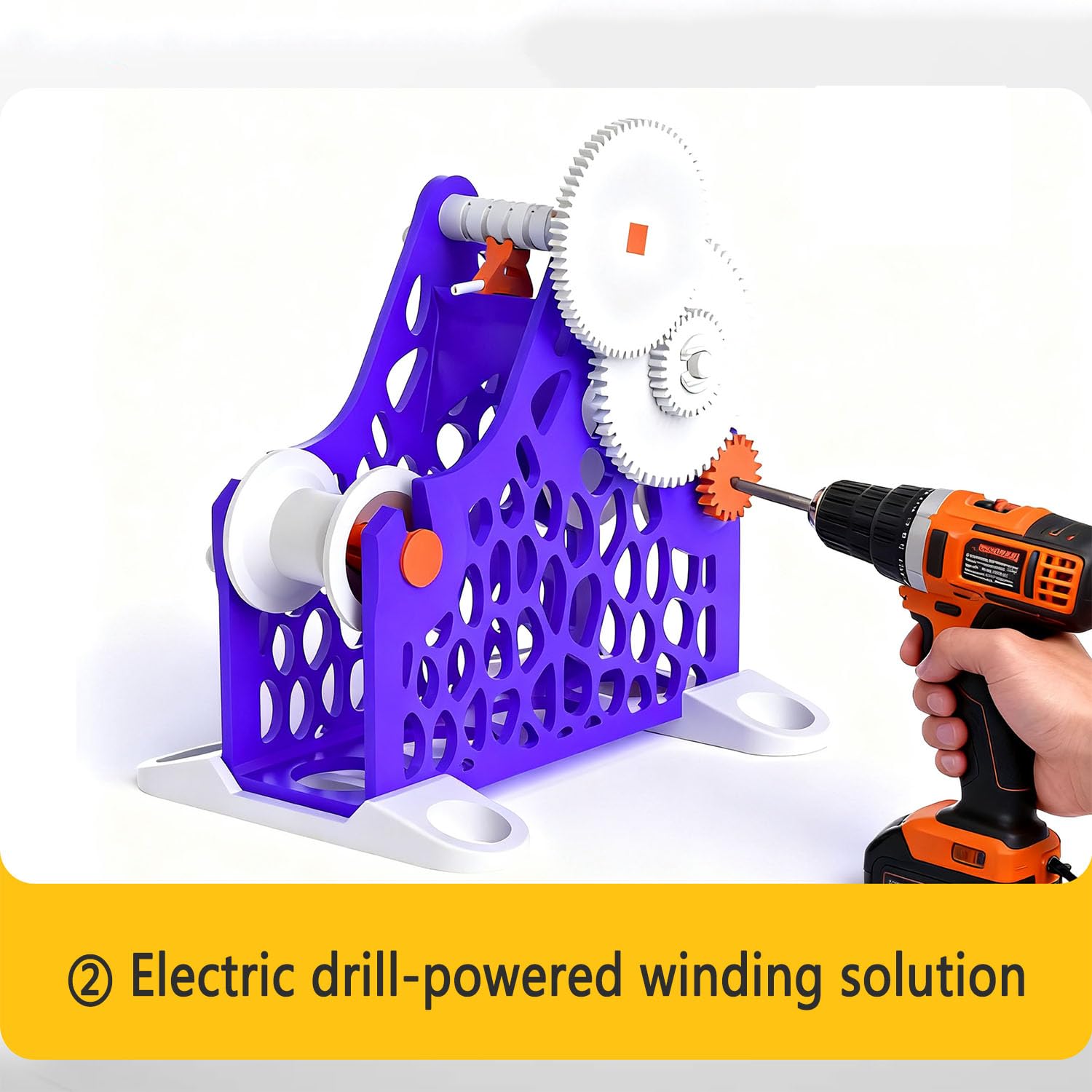 Retraktor filamentu do drukarki 3D, nawijarka szpul, ręczna elektryczna nawijarka materiałów eksploatacyjnych z równomiernym układaniem drutu, modułowa konstrukcja z możliwością